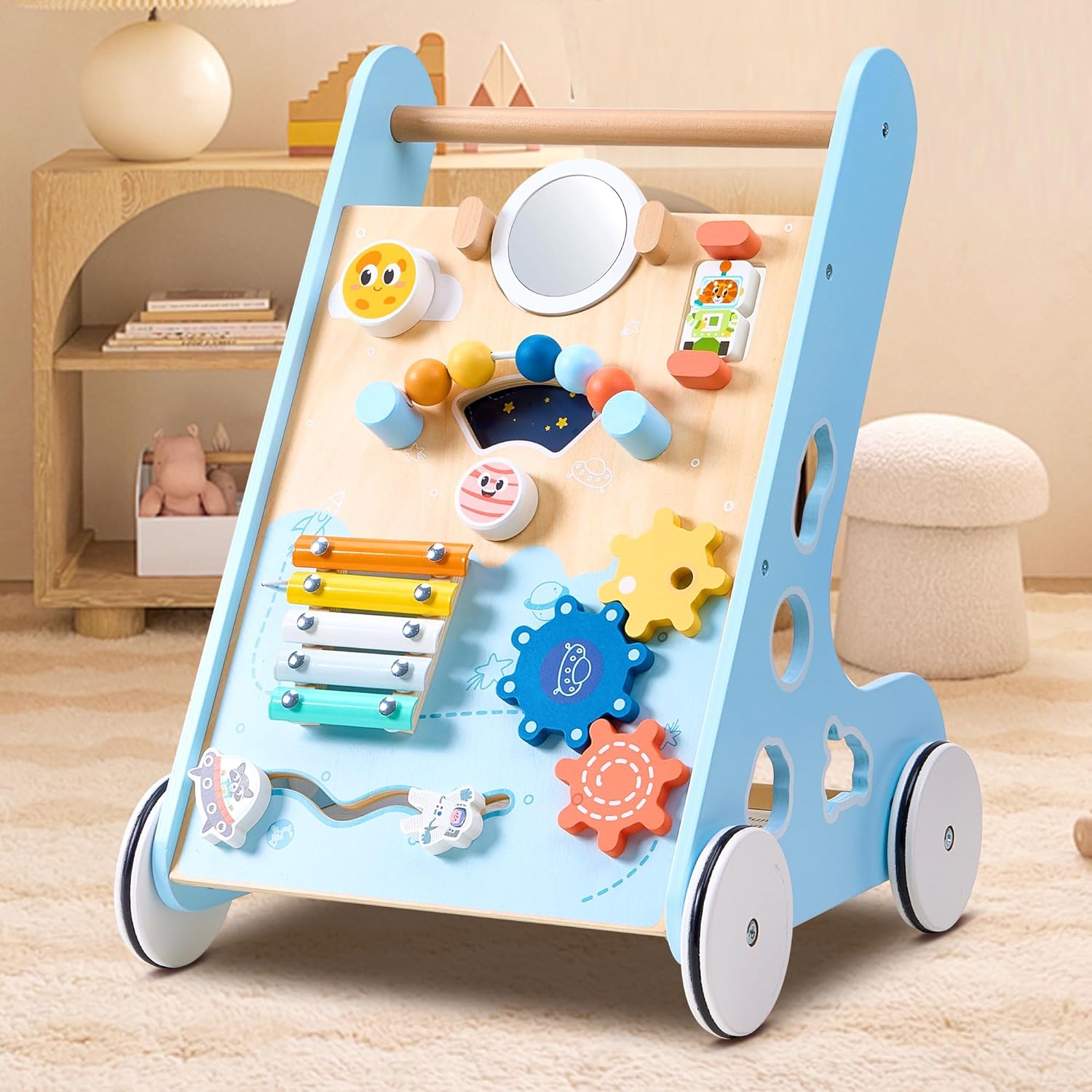 50% off  Wooden Baby Walker Push 