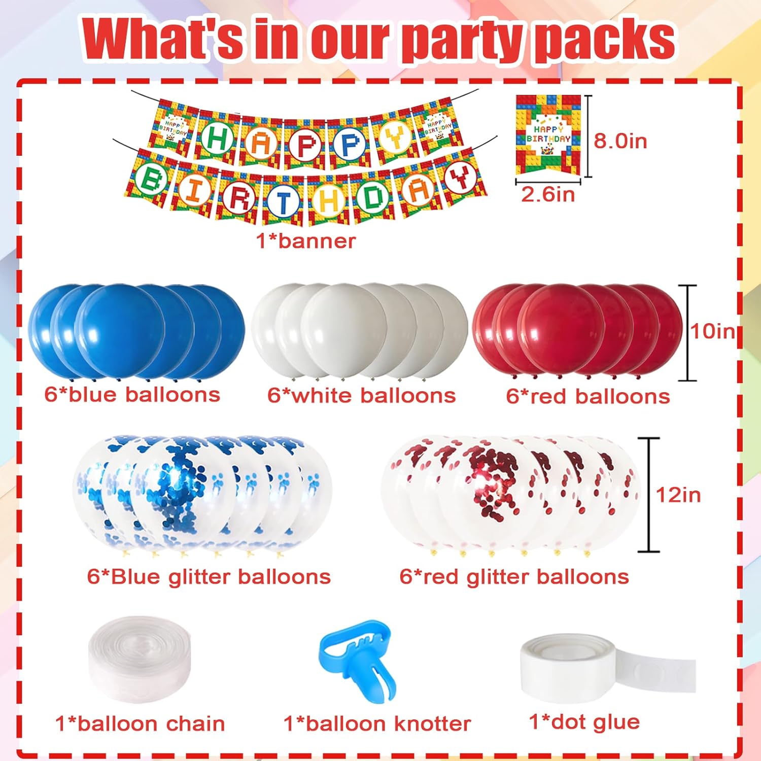 50% off Building Blocks Birthday Decorations