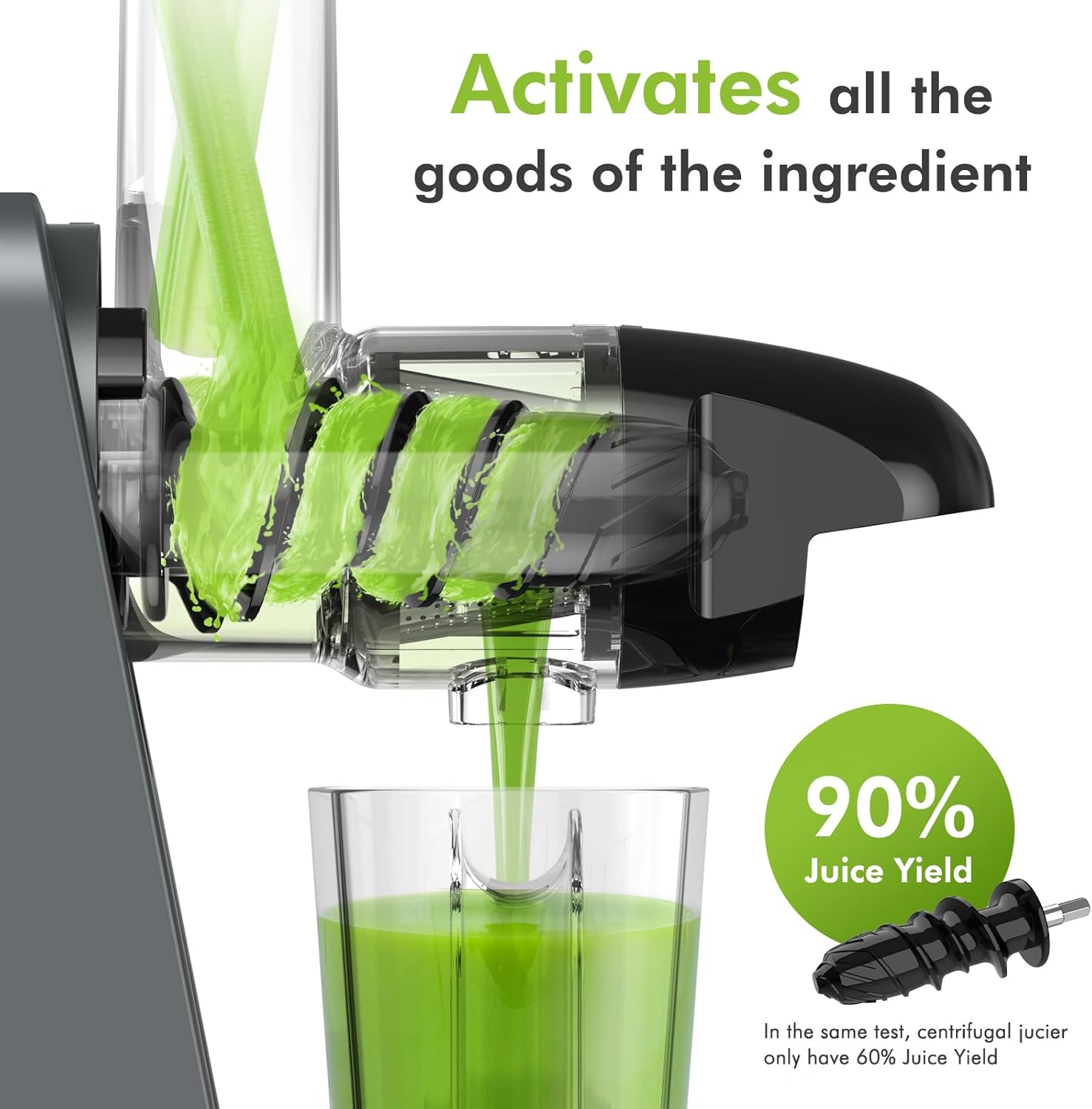 60% off Cold Press Masticating Juicer Machine 