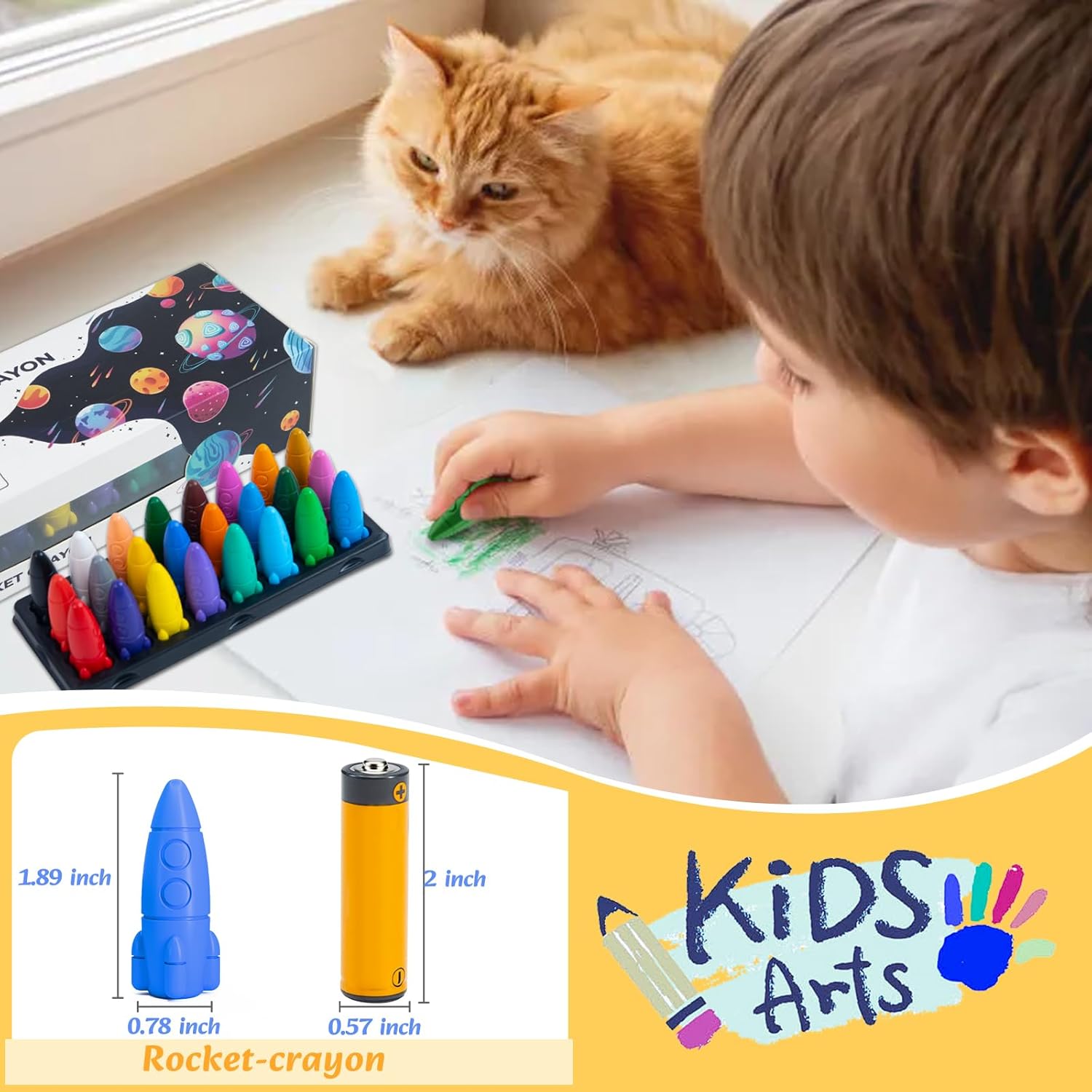 40% off 12 Colors Crayons for Toddlers