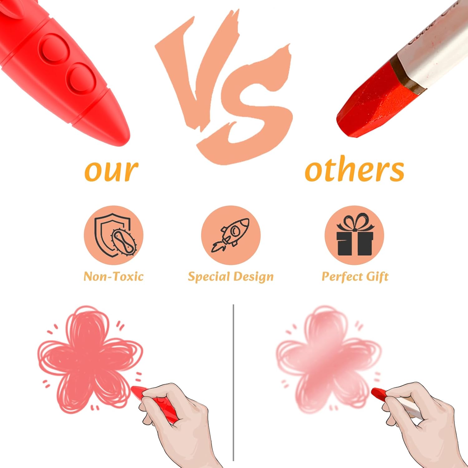 40% off 12 Colors Crayons for Toddlers