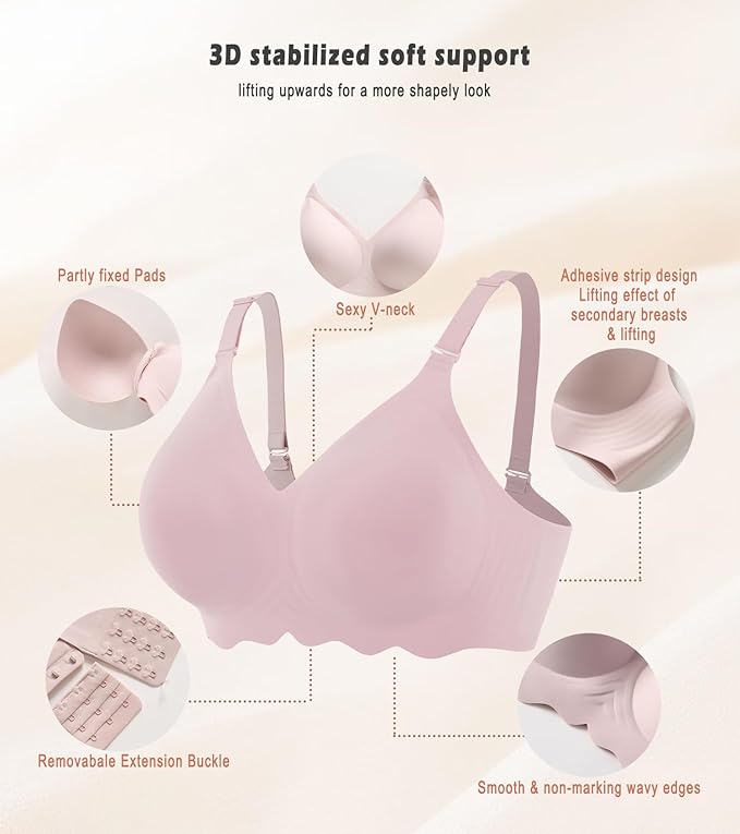  Discount: 40%=15%code+25%coupon V Neck Tshirt Brassiere