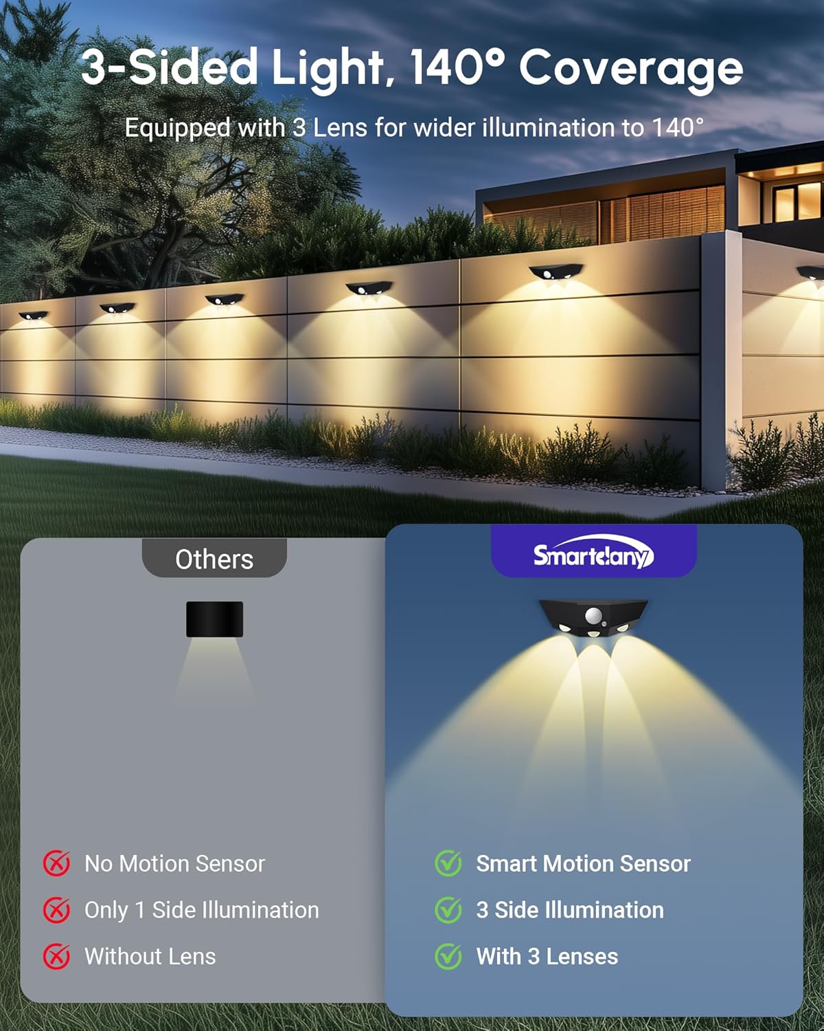 12 Pack Solar Fence Lights